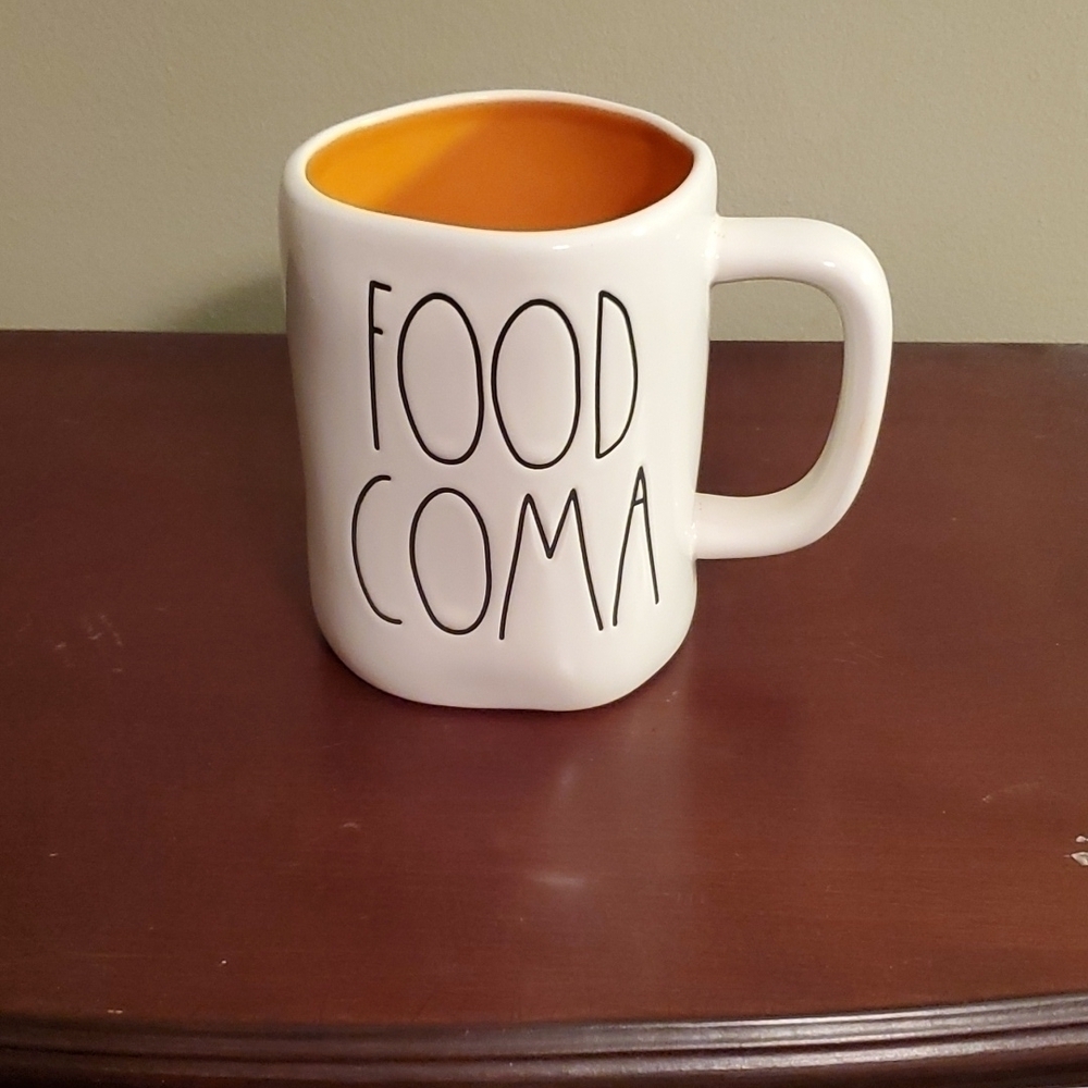 Rae Dunn Food Coma Mug with Orange Interior